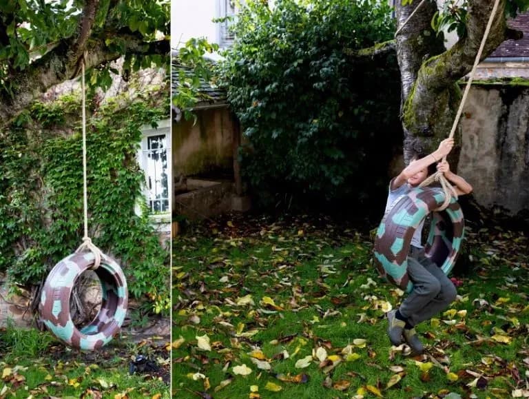 Jak zrobić bocianie gniazdo z opony: Bezpieczna huśtawka dla dzieci