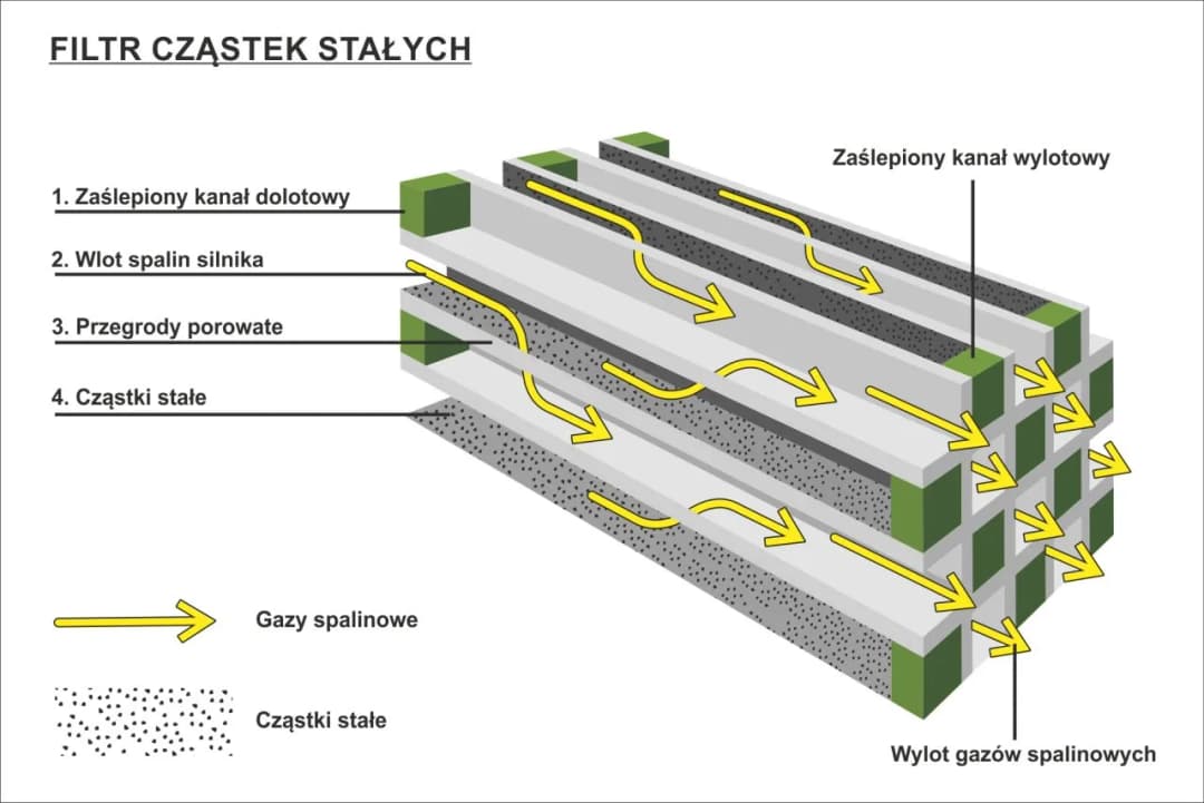 Budowa filtru cząstek stałych DPF - poznaj kluczowe elementy systemu wydechowego